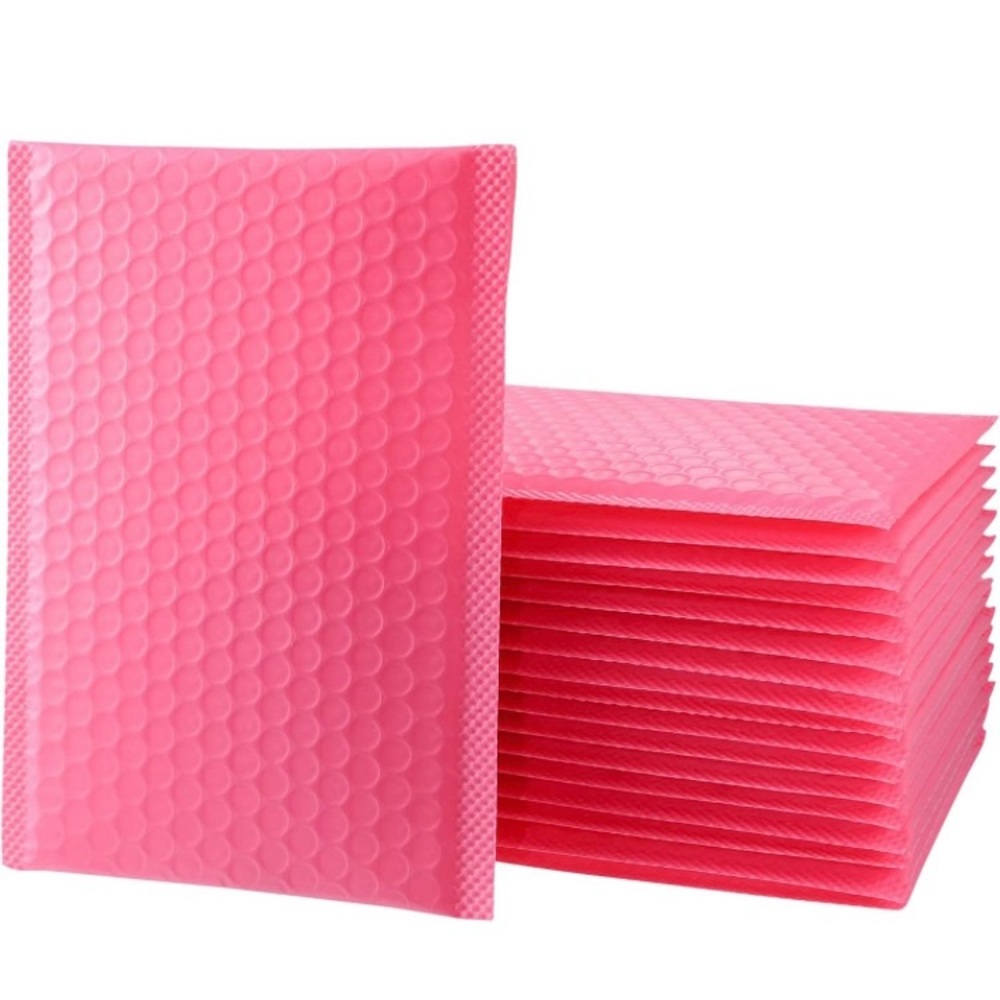 20pcs Pink Poly Bubble Mailer Self Seal Padded Envelopes 7” x 8.75”